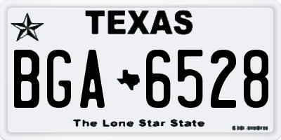 TX license plate BGA6528