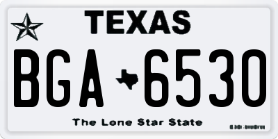 TX license plate BGA6530
