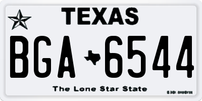 TX license plate BGA6544