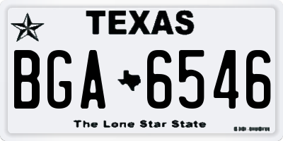 TX license plate BGA6546