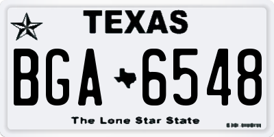 TX license plate BGA6548