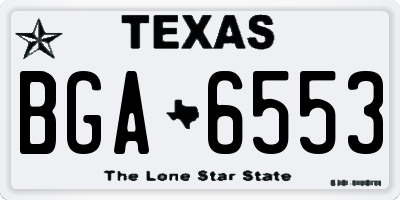 TX license plate BGA6553