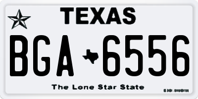 TX license plate BGA6556