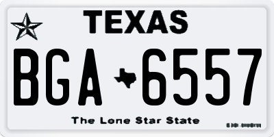 TX license plate BGA6557