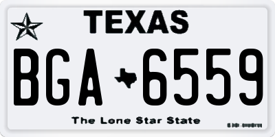 TX license plate BGA6559