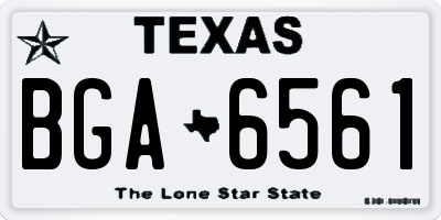 TX license plate BGA6561