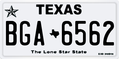 TX license plate BGA6562