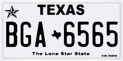 TX license plate BGA6565