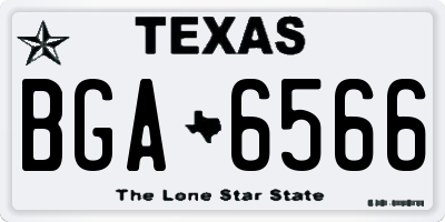 TX license plate BGA6566