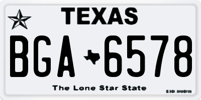 TX license plate BGA6578
