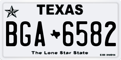 TX license plate BGA6582