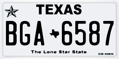TX license plate BGA6587