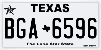 TX license plate BGA6596