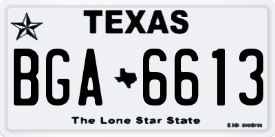TX license plate BGA6613