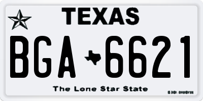 TX license plate BGA6621