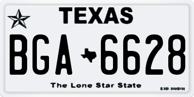 TX license plate BGA6628