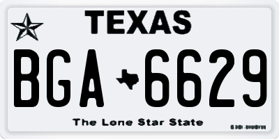 TX license plate BGA6629