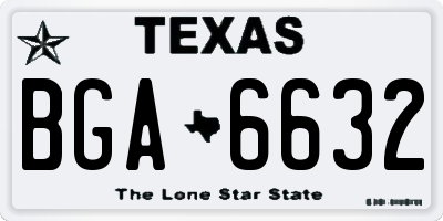TX license plate BGA6632