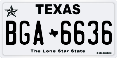 TX license plate BGA6636