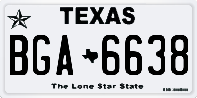 TX license plate BGA6638