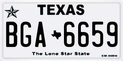 TX license plate BGA6659