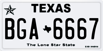 TX license plate BGA6667