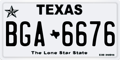 TX license plate BGA6676