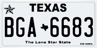 TX license plate BGA6683