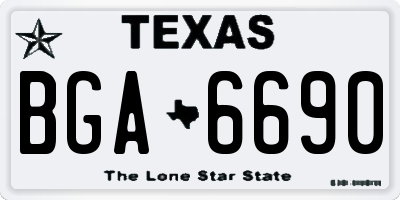 TX license plate BGA6690