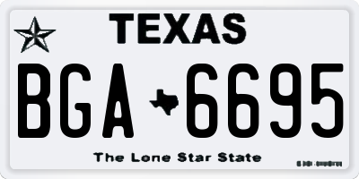TX license plate BGA6695