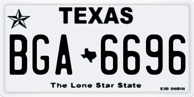 TX license plate BGA6696