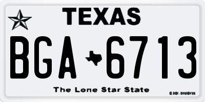 TX license plate BGA6713