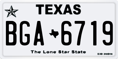 TX license plate BGA6719