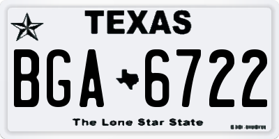 TX license plate BGA6722