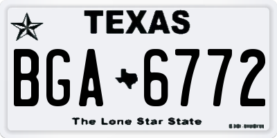 TX license plate BGA6772