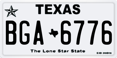 TX license plate BGA6776