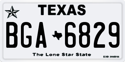 TX license plate BGA6829