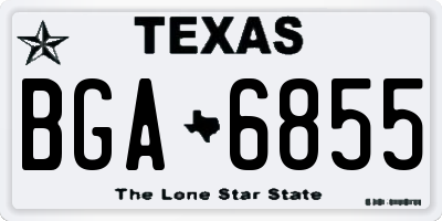 TX license plate BGA6855