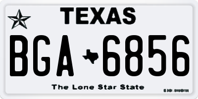TX license plate BGA6856