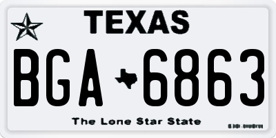 TX license plate BGA6863