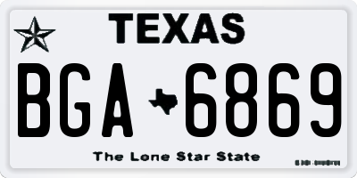 TX license plate BGA6869