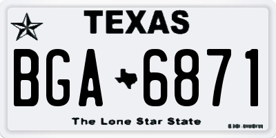 TX license plate BGA6871