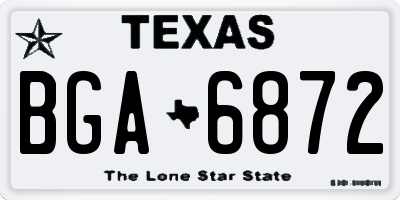 TX license plate BGA6872