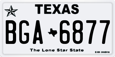 TX license plate BGA6877