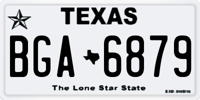 TX license plate BGA6879