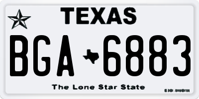TX license plate BGA6883