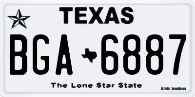 TX license plate BGA6887