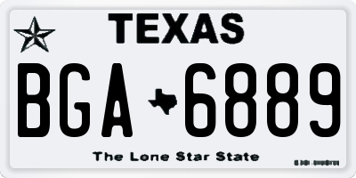 TX license plate BGA6889