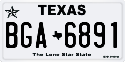 TX license plate BGA6891