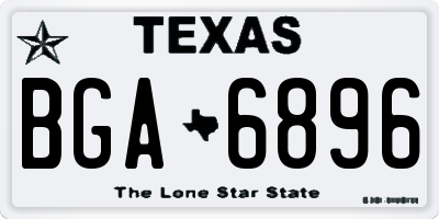 TX license plate BGA6896